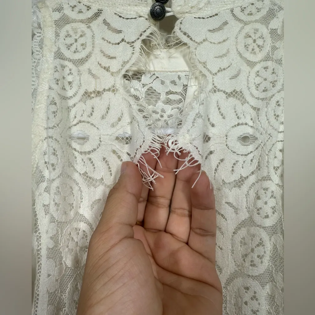 Free People Verushka Lace Mini Dress Size 2 - Image 6