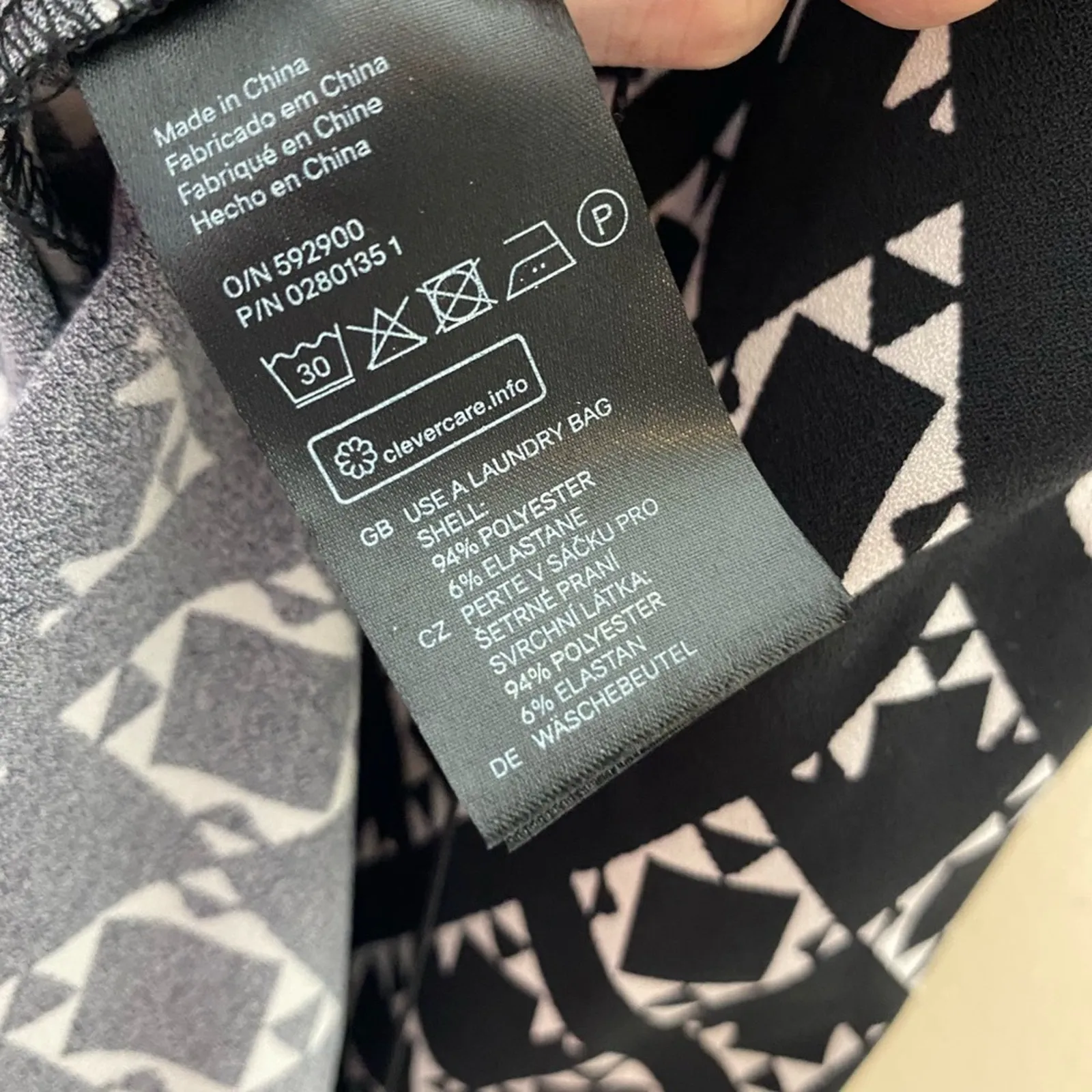 Y2K H&M Coachella Maxi Dress Fringe Geometric Print Black White Womens Size XS - Image 4