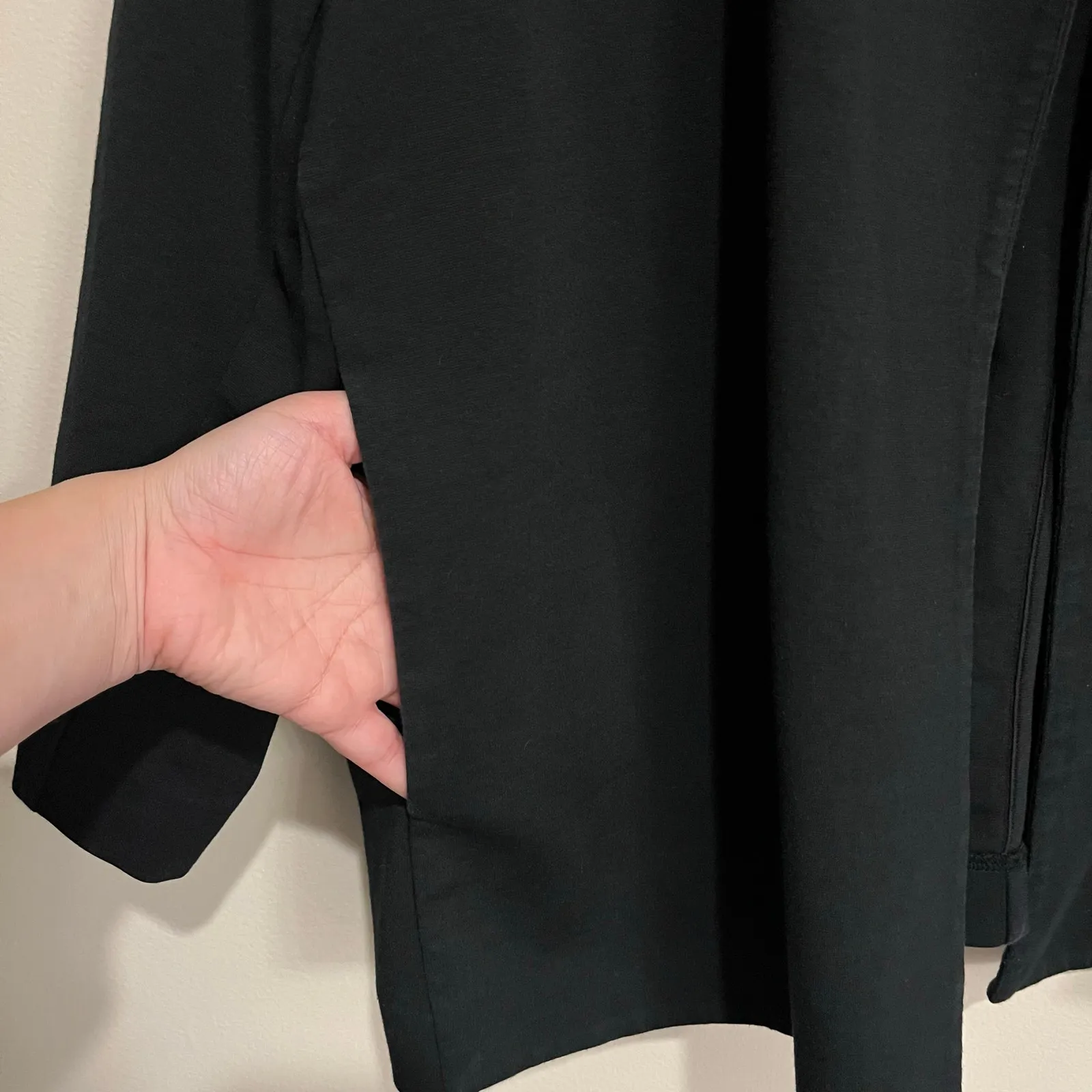 Eileen Fisher Blazer Jacket Black Open Front Professional Career Plus Size 3X - Image 5