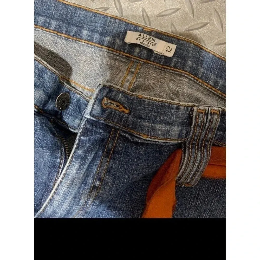 Y2k Allen By ABS Jeans Nwt denim vintage with belt boho flare stretch fall vtg - Image 3