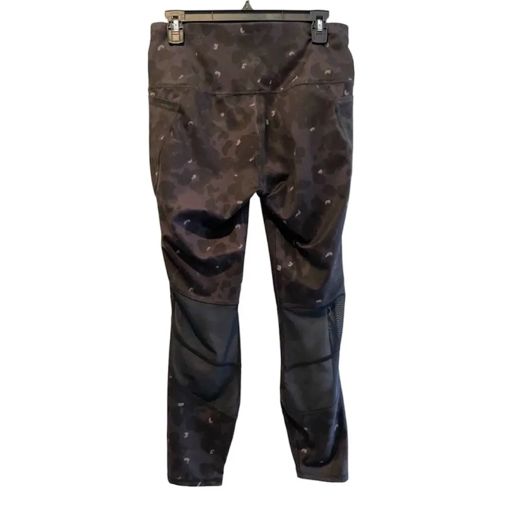 All In Motion Black High Rise Contour Power Waist Leggings Black‎ Cheetah Large - Image 3