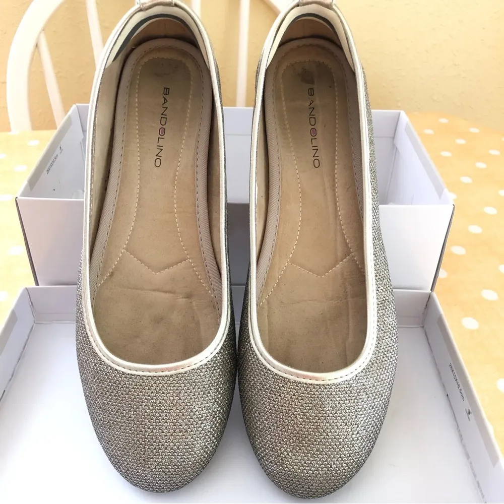 Bandolino, Manderio Sparkle Glitter Slip on Flats Women's Size 9.5 - Image 3