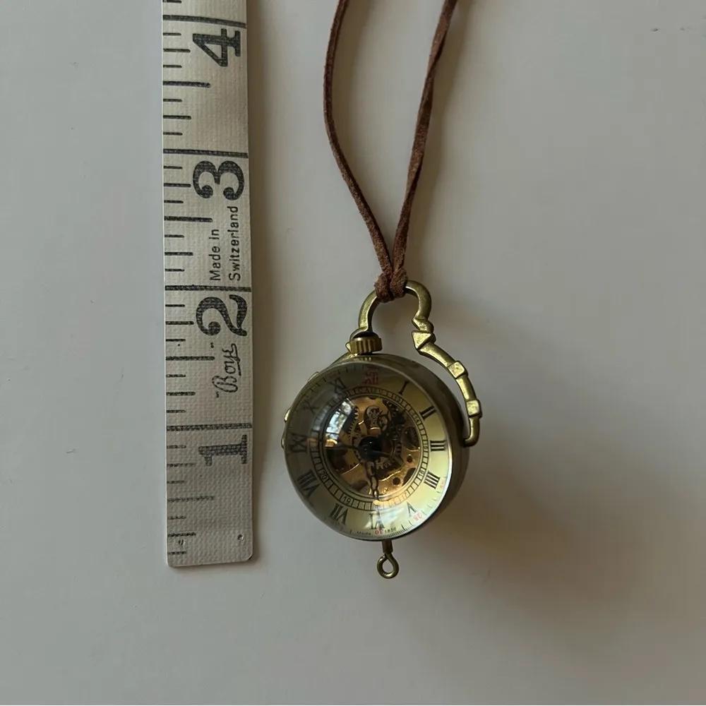 Steampunk magnifying orb watch, transparent, handwinding, very unique looking Gold - Image 10