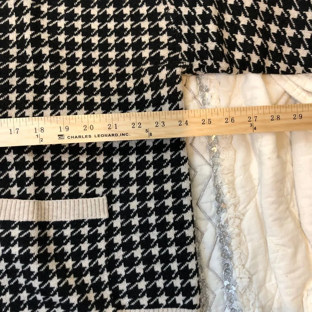A New Day NWT Women's Taupe Houndstooth Cardigan Sweater Size 1X - Image 9