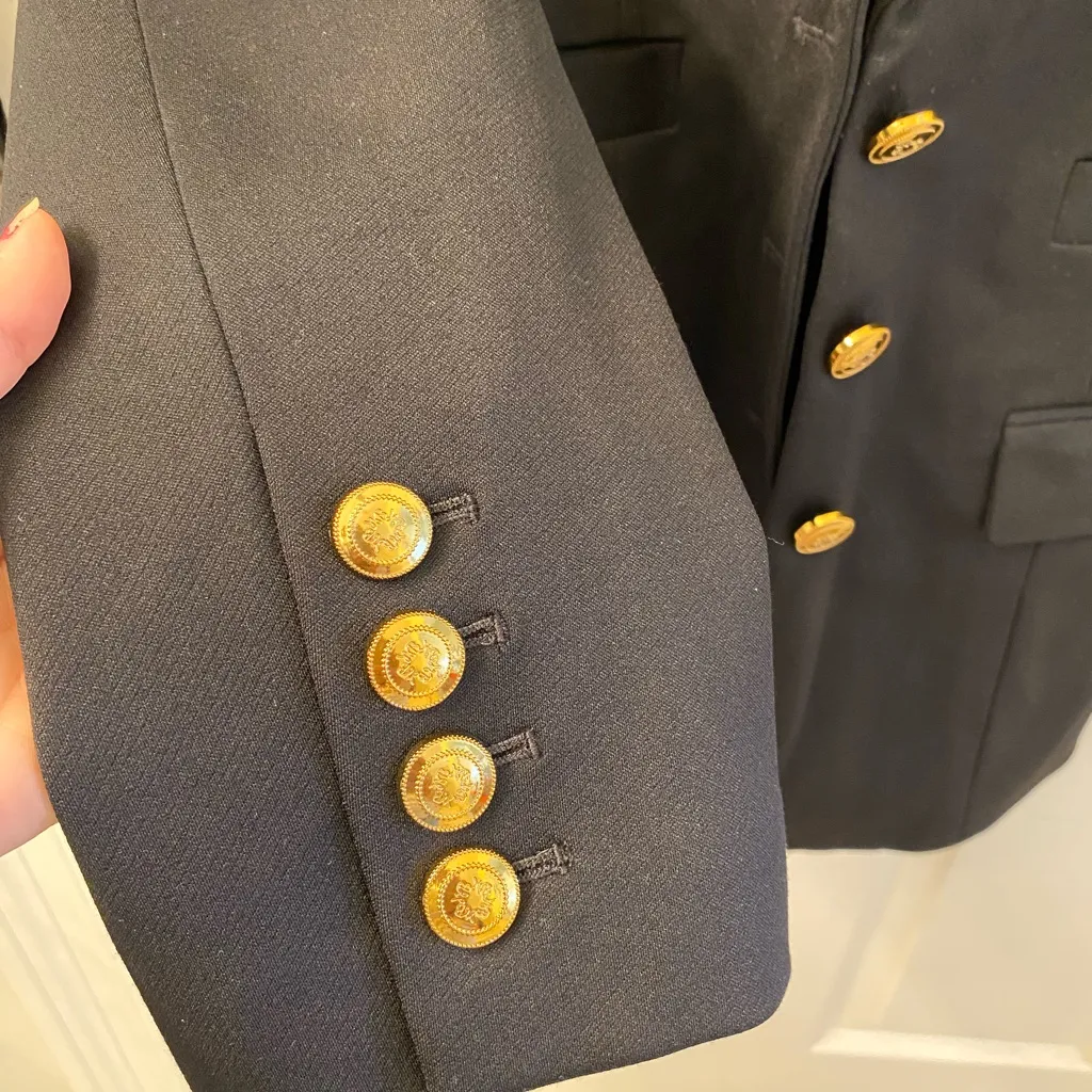 White House Black Market Black Blazer with Gold Buttons - Image 7