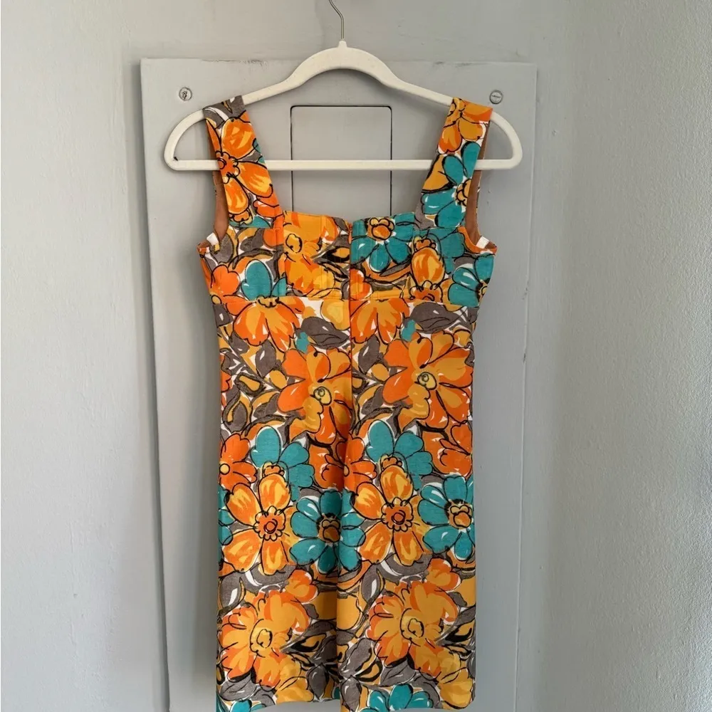 MIAOU Vivi Mini Dress in Parisian Flower Orange XS - Image 7