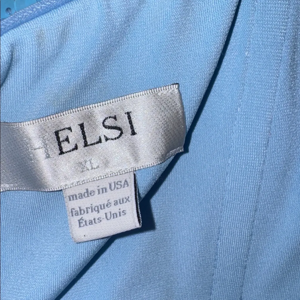 NEWHELSI Cindy Sequin Strapless Bright baby Blue Dress sz XL - Image 7