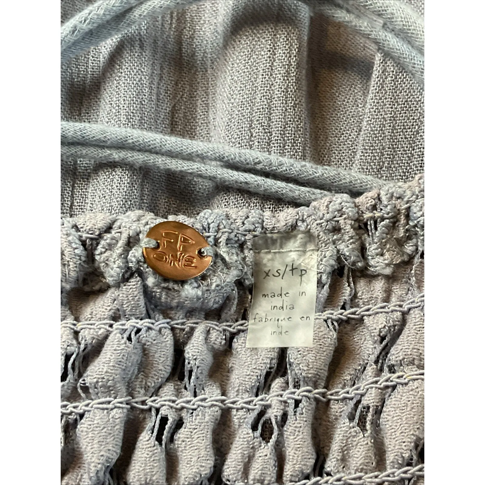 Free‎ People Adella Lace Maxi Dress Slate Gray XS S - Image 8