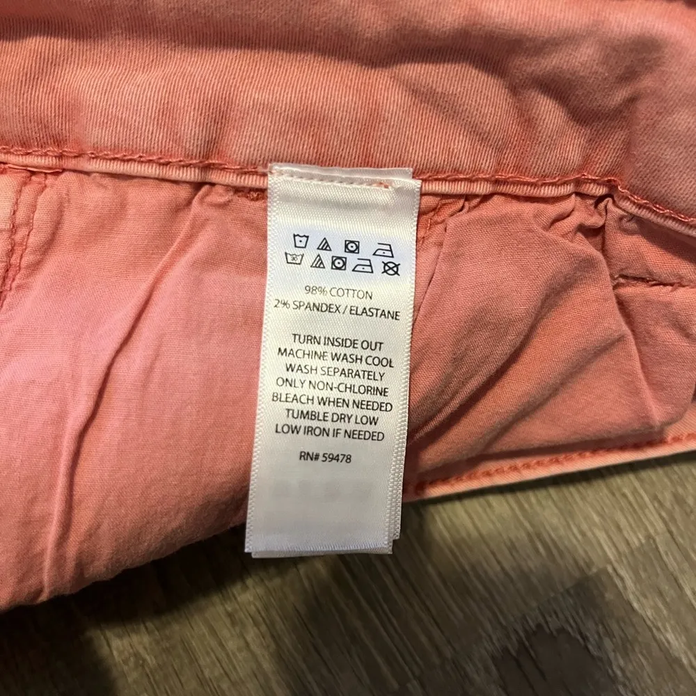 C&C California Shorts Coral Womens Size 12 Chino Khaki Stretch Beach Resort - Image 11