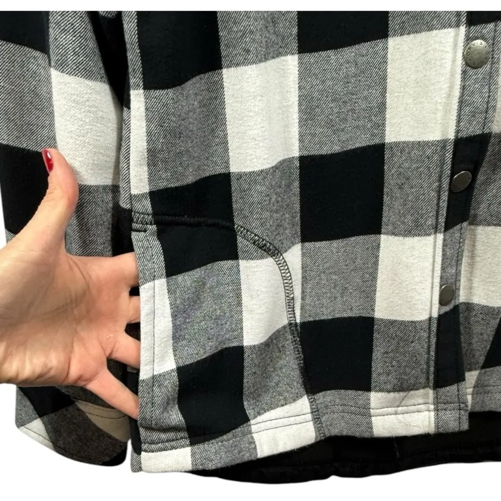 Orvis Fleece Lined Button Down Shirt‎ Jacket Shacket Buffalo Plaid Size Medium - Image 8