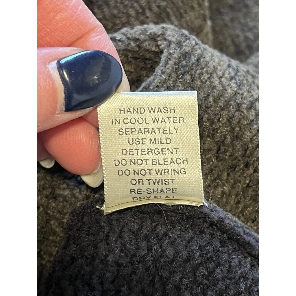 Christopher Banks Crochet Tight Knit Sweater Big Button Cardigan Size Medium - Image 12