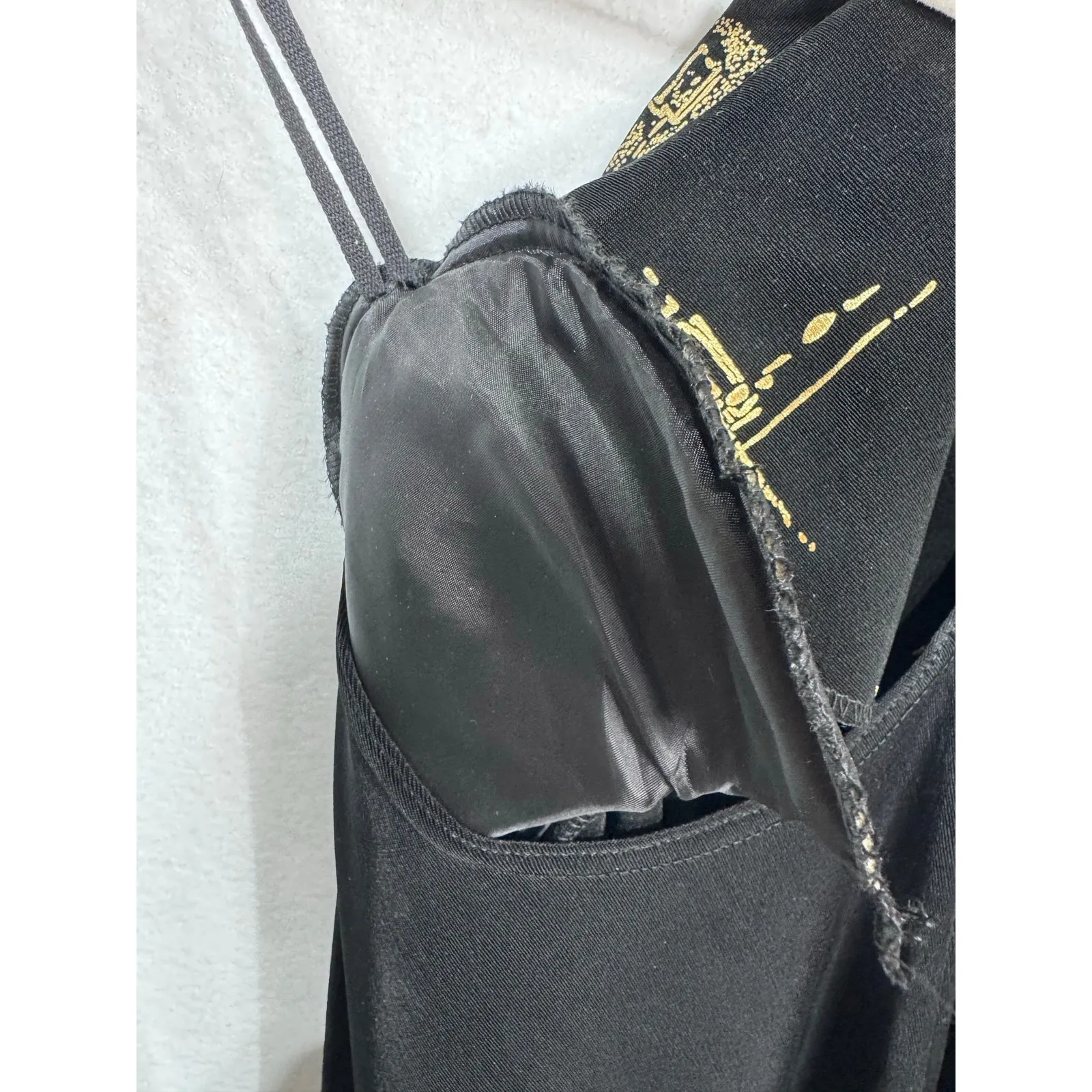 R&M Richards Twinset Abstract Black Gold‎ Women's 18WP Vintage Art Deco Y2K - Image 4