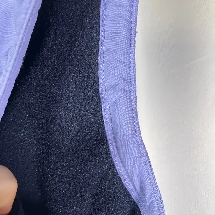 LL‎ Bean Women's Regular Small Lavender Nylon Fleece Lined Vest Zip Pockets Purple - Image 8