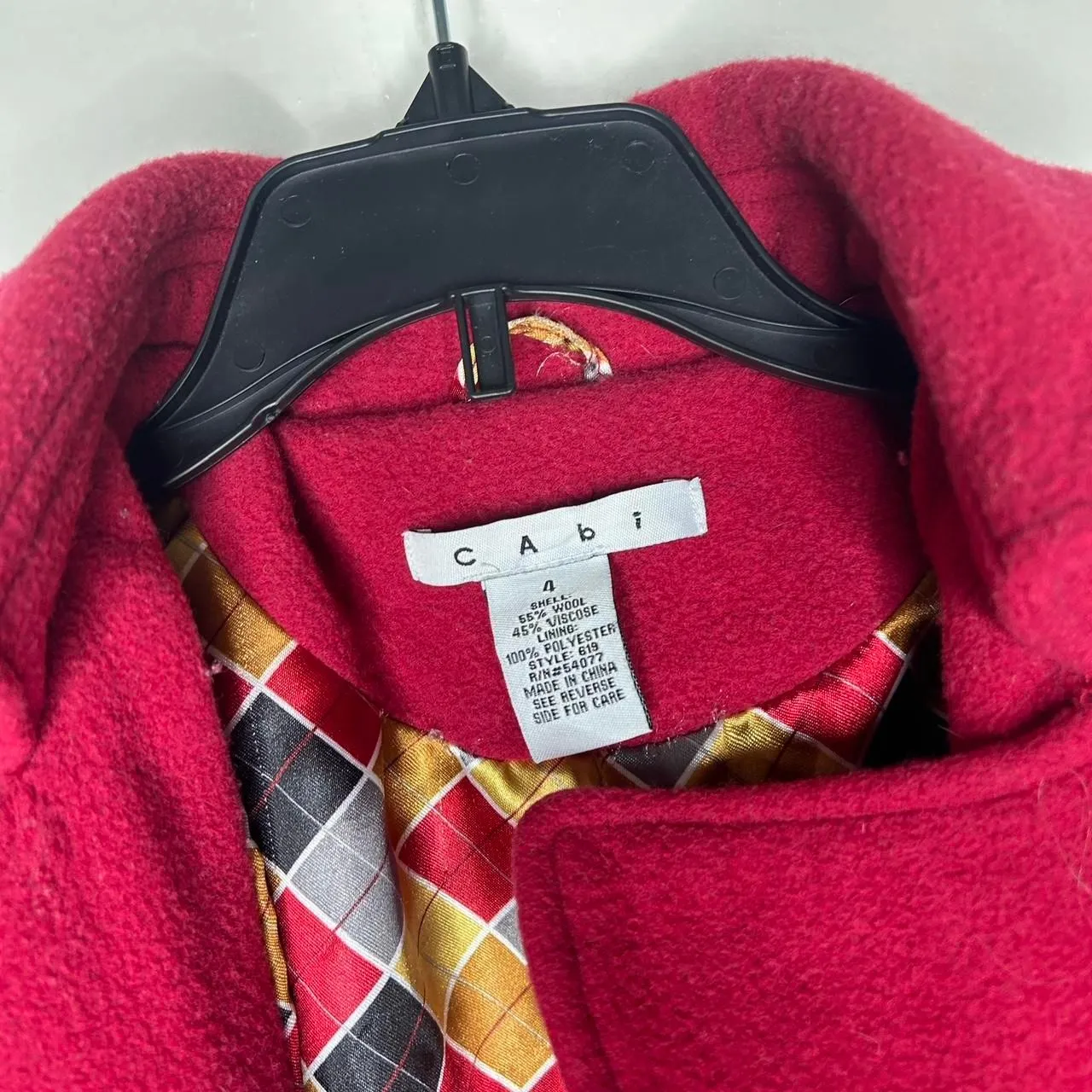 Cabi Women's Red and Burgundy Coat - Image 2