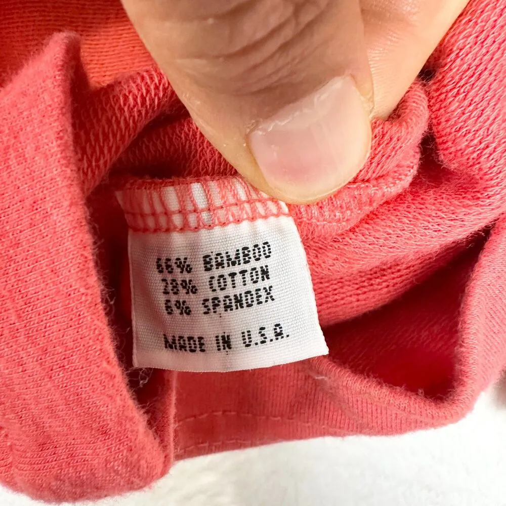 Bryn Walker Sunday Shirt Size Medium Coral Bamboo French Terry Lagenlook - Image 7