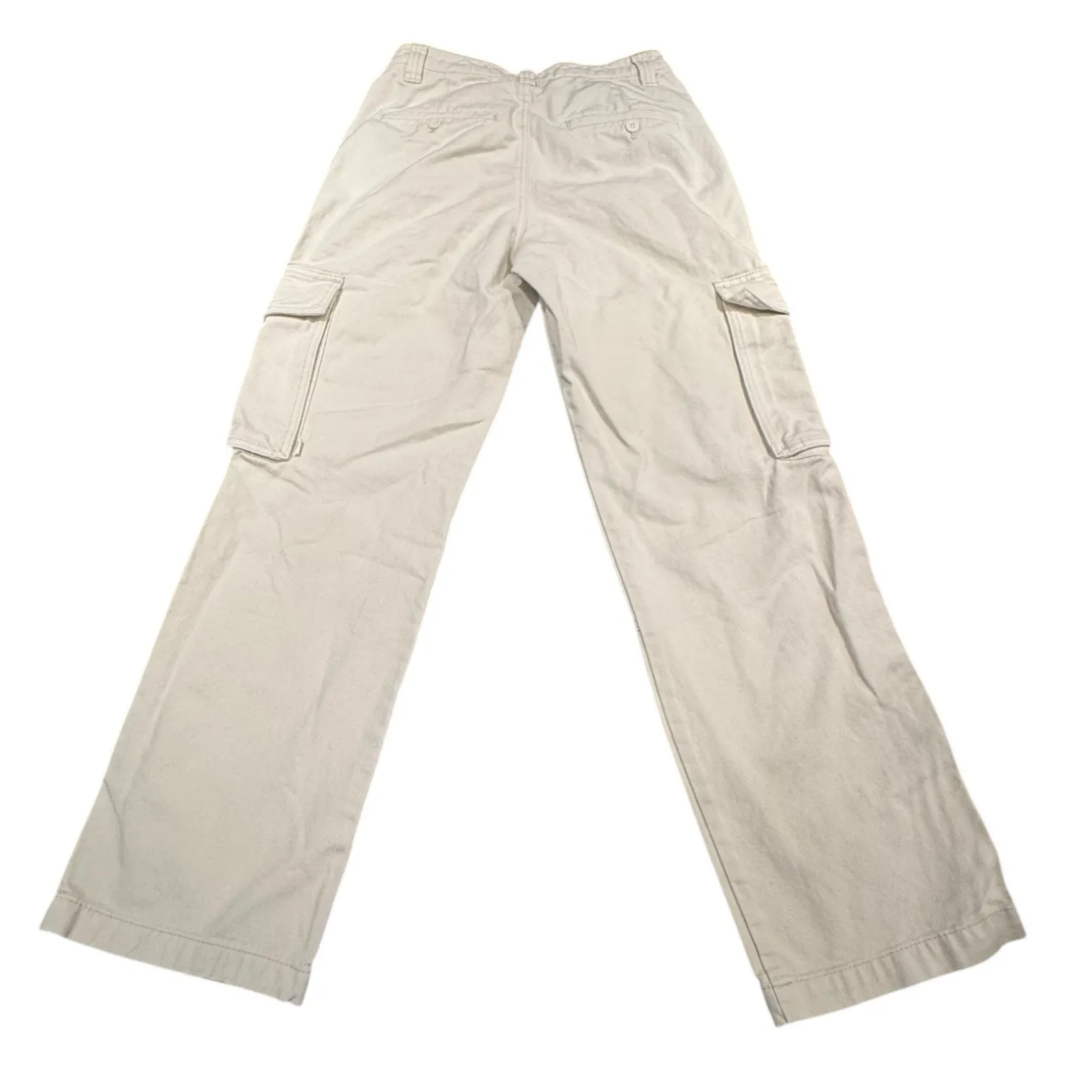 TNA Aritzia Troop Cargo Pants Cream Color Relaxed Y2K 90s Look Streetwear Sz 6 White - Image 2