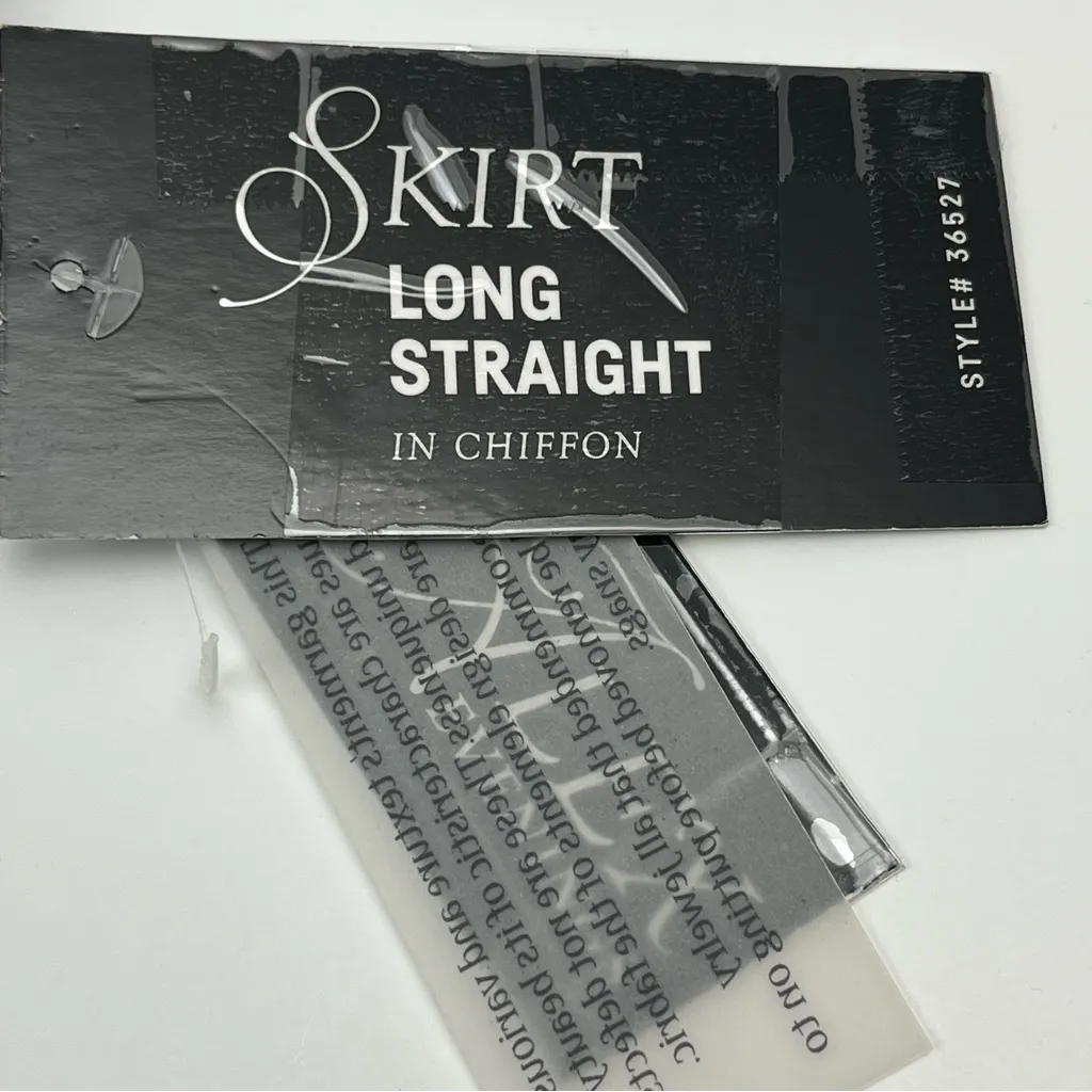 Alex Evenings Long Straight Chiffon Skirt 36527 Womens Size‎ Medium Black NEW - Image 3