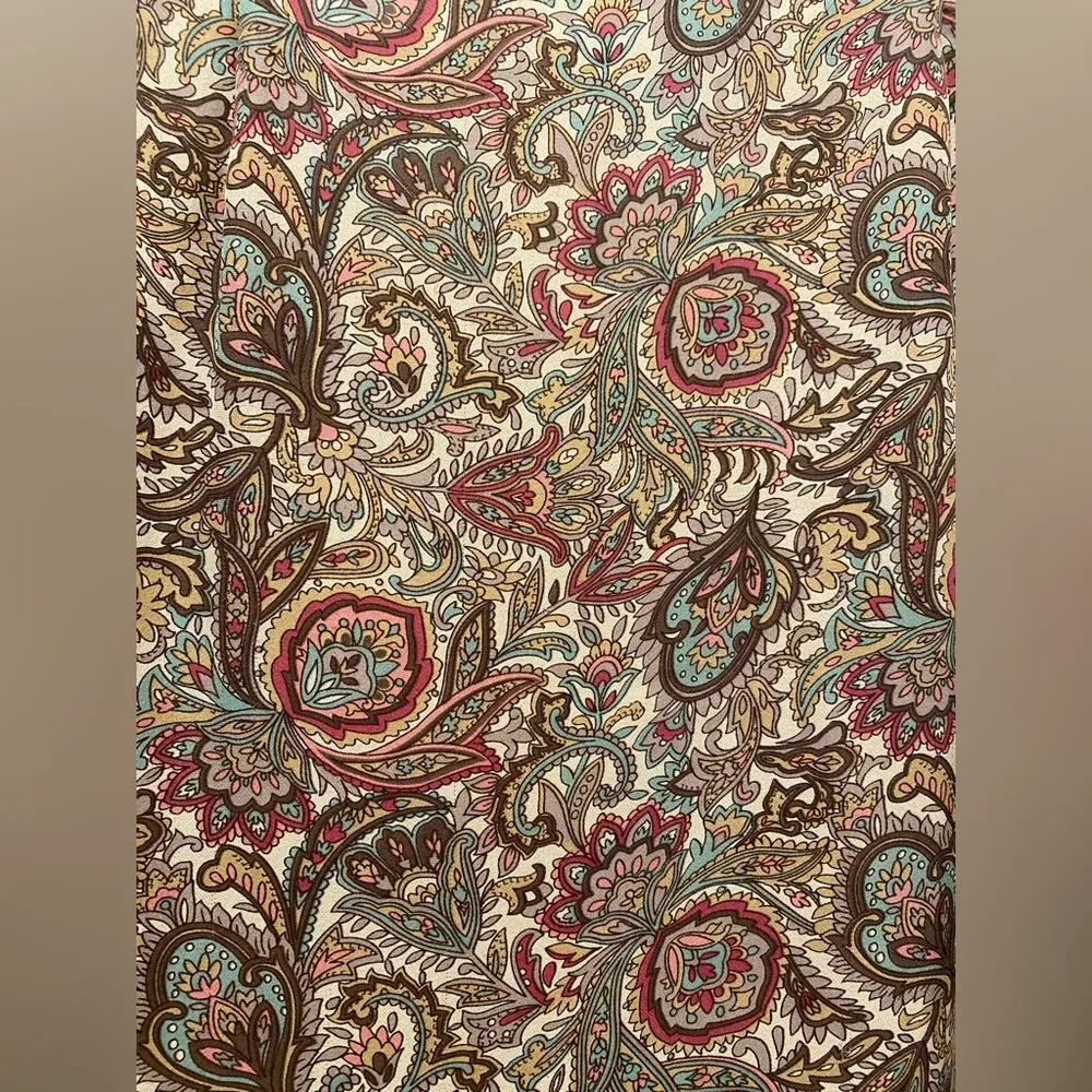 VTG  90s Paisley Patterned Silk Mid-Length Midi Skirt - Size 10 - Image 6