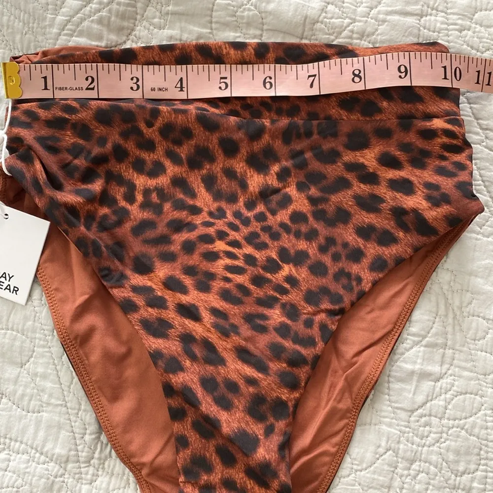 Monday Swimwear Sorrento Bottom High Waist Dark Jaguar Size XS Brown - Image 8