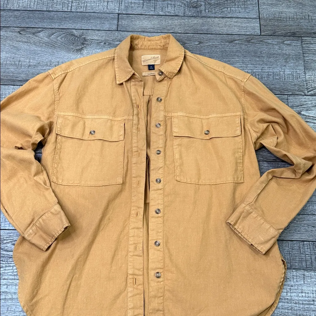 Universal Thread Camel Oversized Utility Button-Down Shirt - Image 3