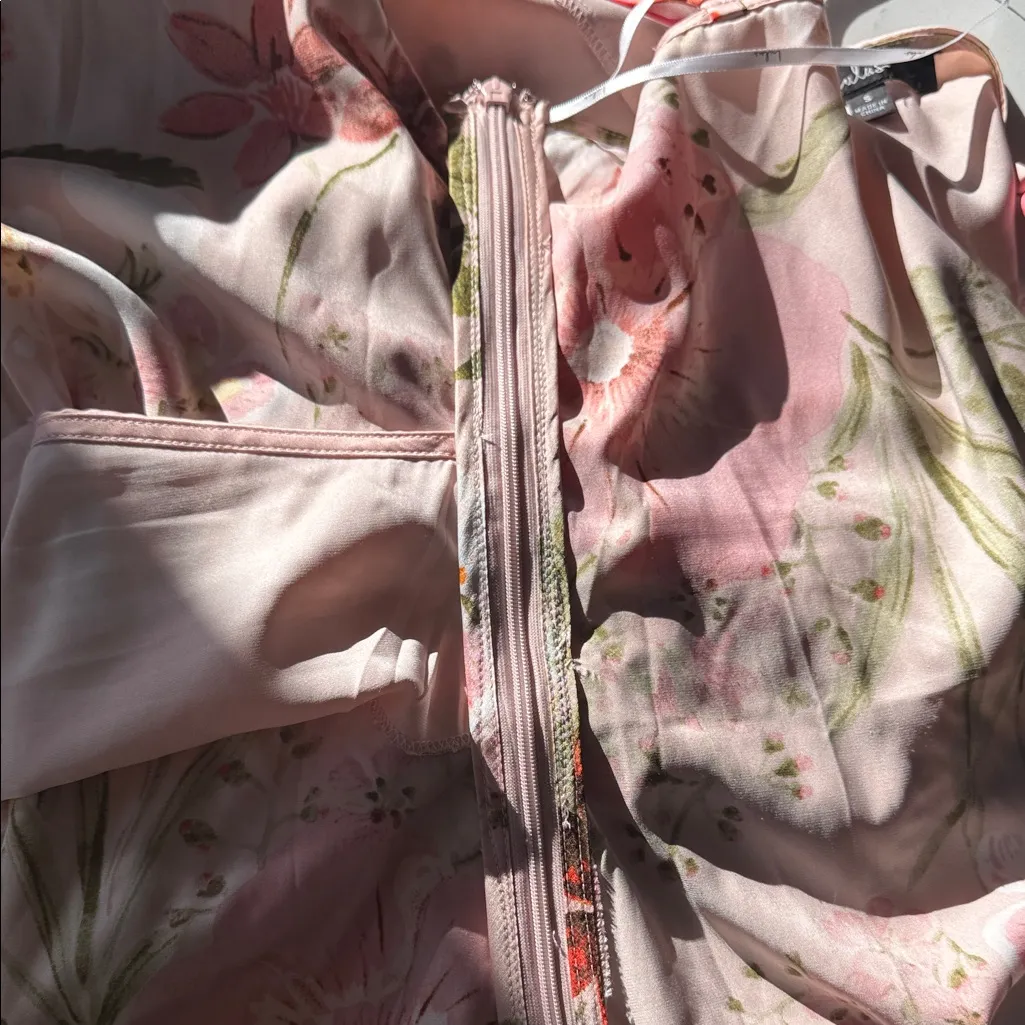 Lulu's One Shoulder Pink Floral Dress - Image 8