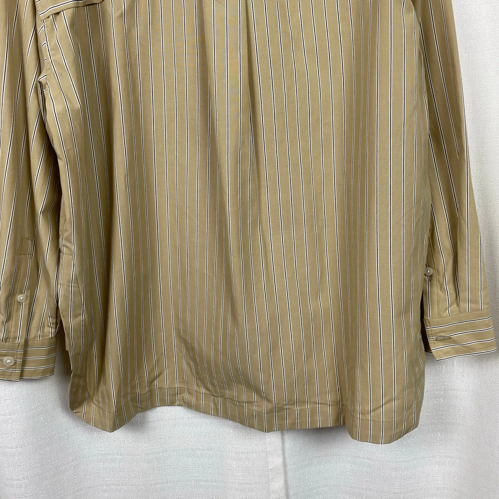 Banana Republic Neutral Stripe Long Sleeve Oversized Button Up Blouse Sz.M NWT - Image 14
