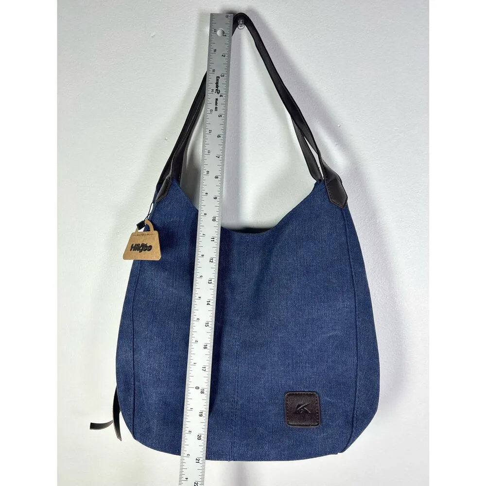 Hiigoo Y2K Multi Pocket Denim Canvas Shoulder Bag - Image 2