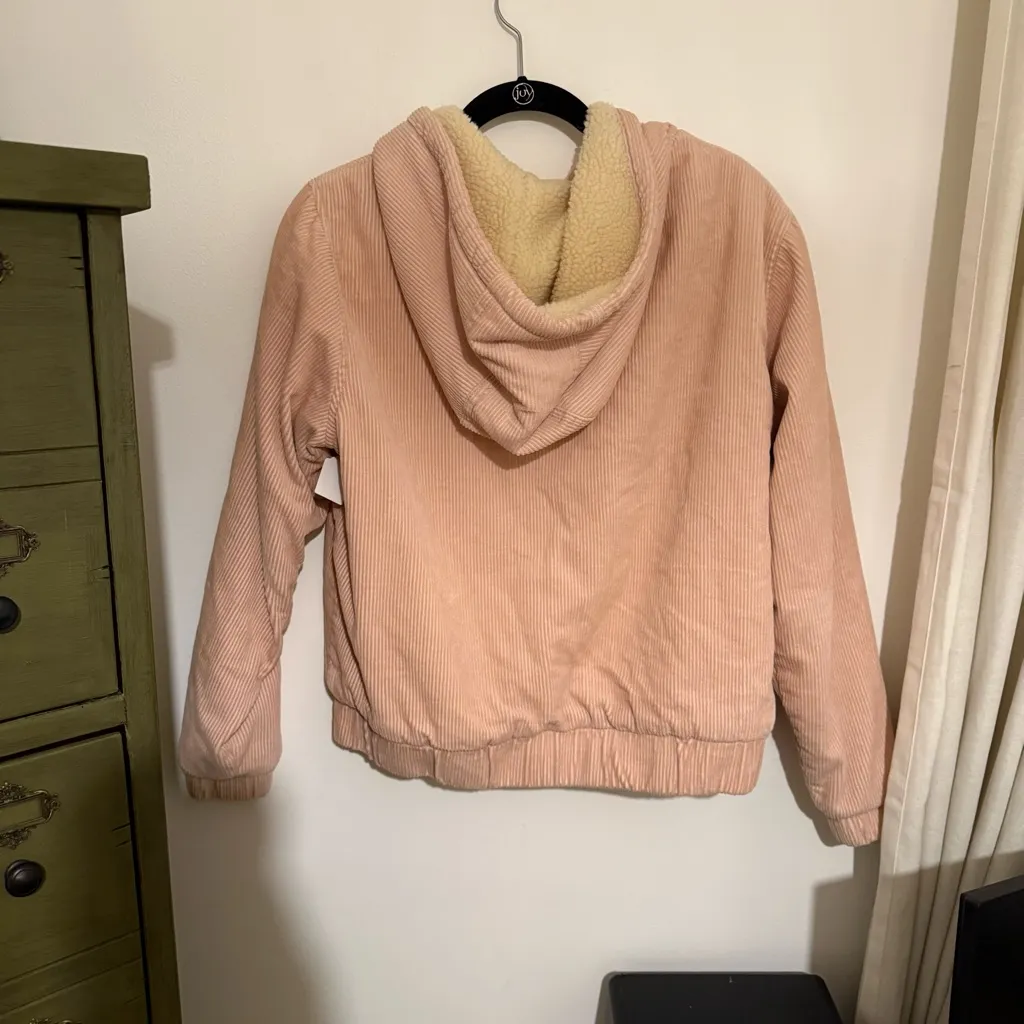 Pink Corduroy Hoodie - Image 3