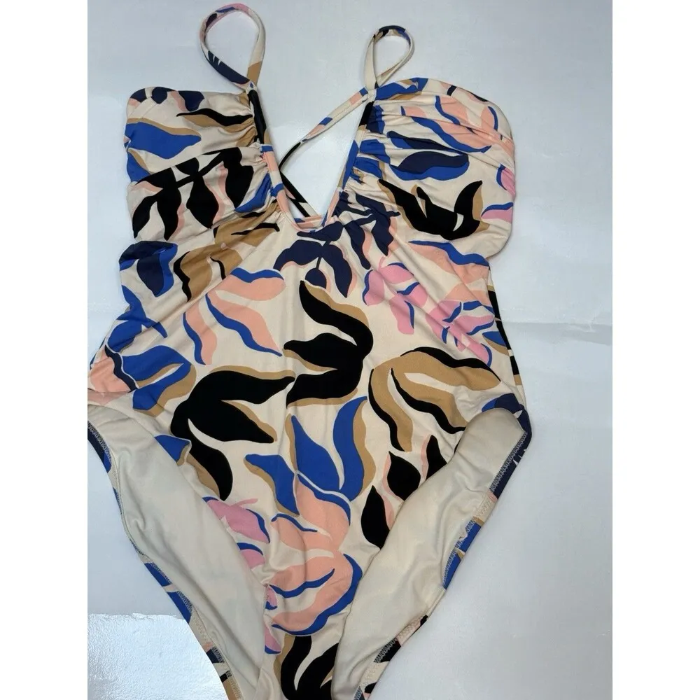 NWT Red Carter Large 10 Floral U Wire One Piece Swimsuit Sexy Beach Resort Print - Image 12