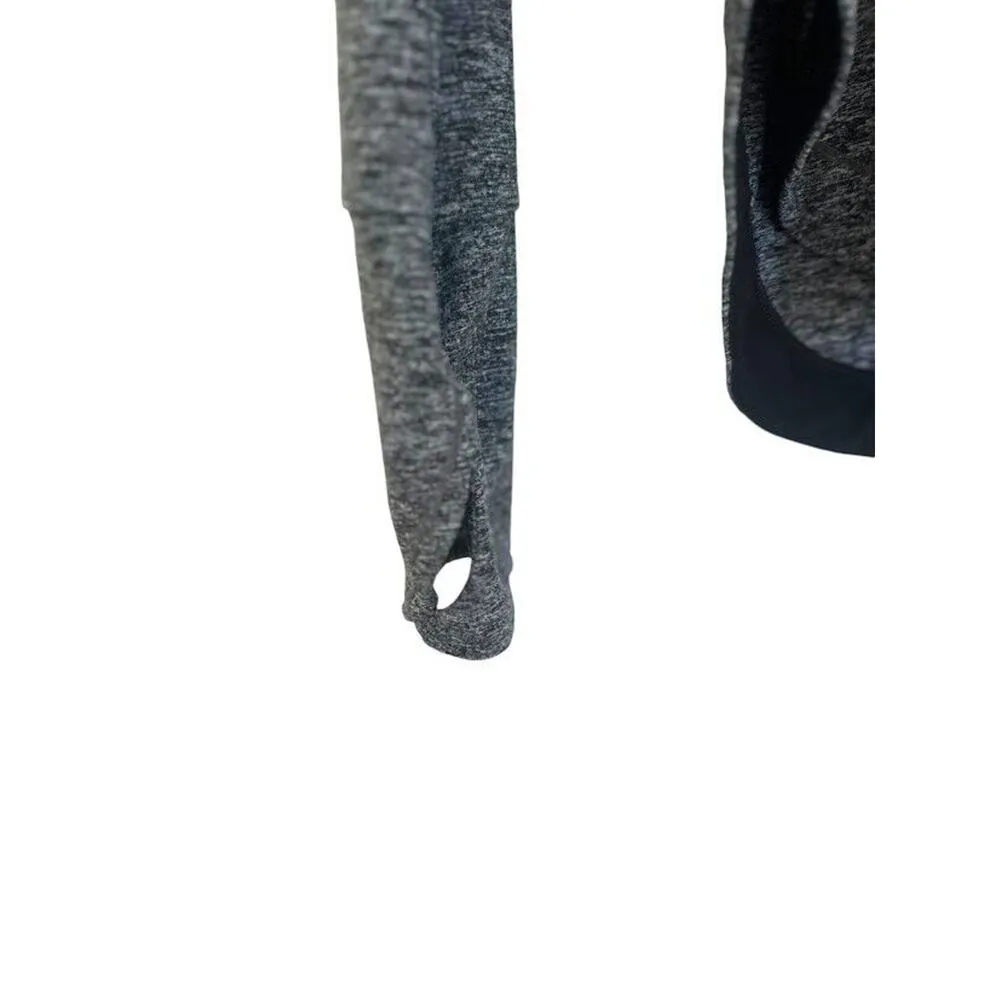 Athleta Uptempo Hoodie Sweatshirt Long Sleeve Thumbhole Grey Heather Size Small - Image 2
