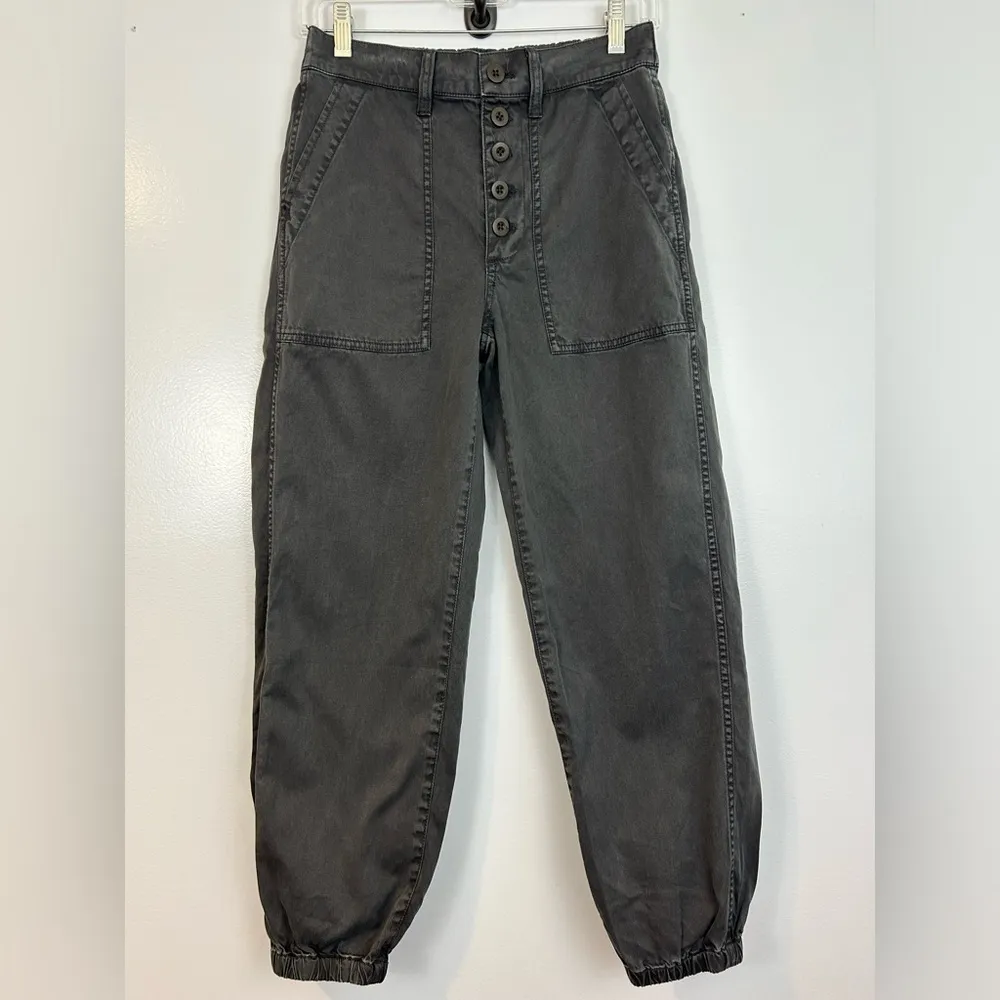 NWT Madewell Griff Pull-On Tapered Fatigue Grey Cargo Pants Size 25 - Image 5