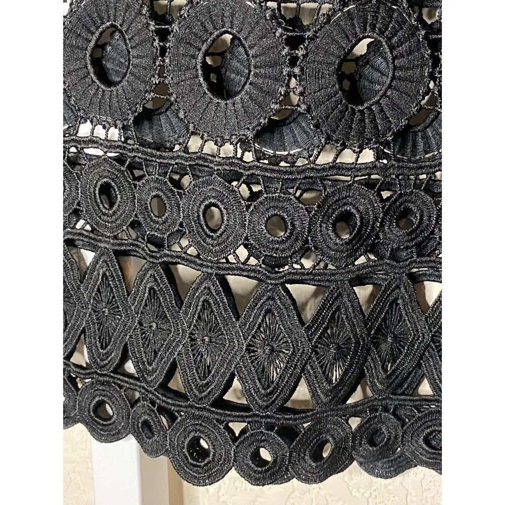 Style Mafia Kiana Top, black crochet blouse Sz L‎ Size L - Image 2