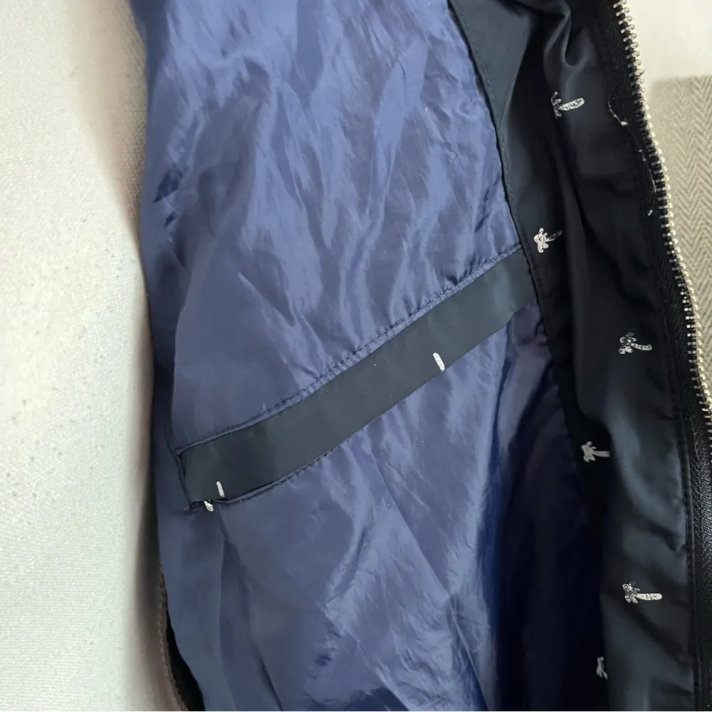 Kenzo Paris • Navy Blue Palm Tree Bomber Jacket Size M - Image 3