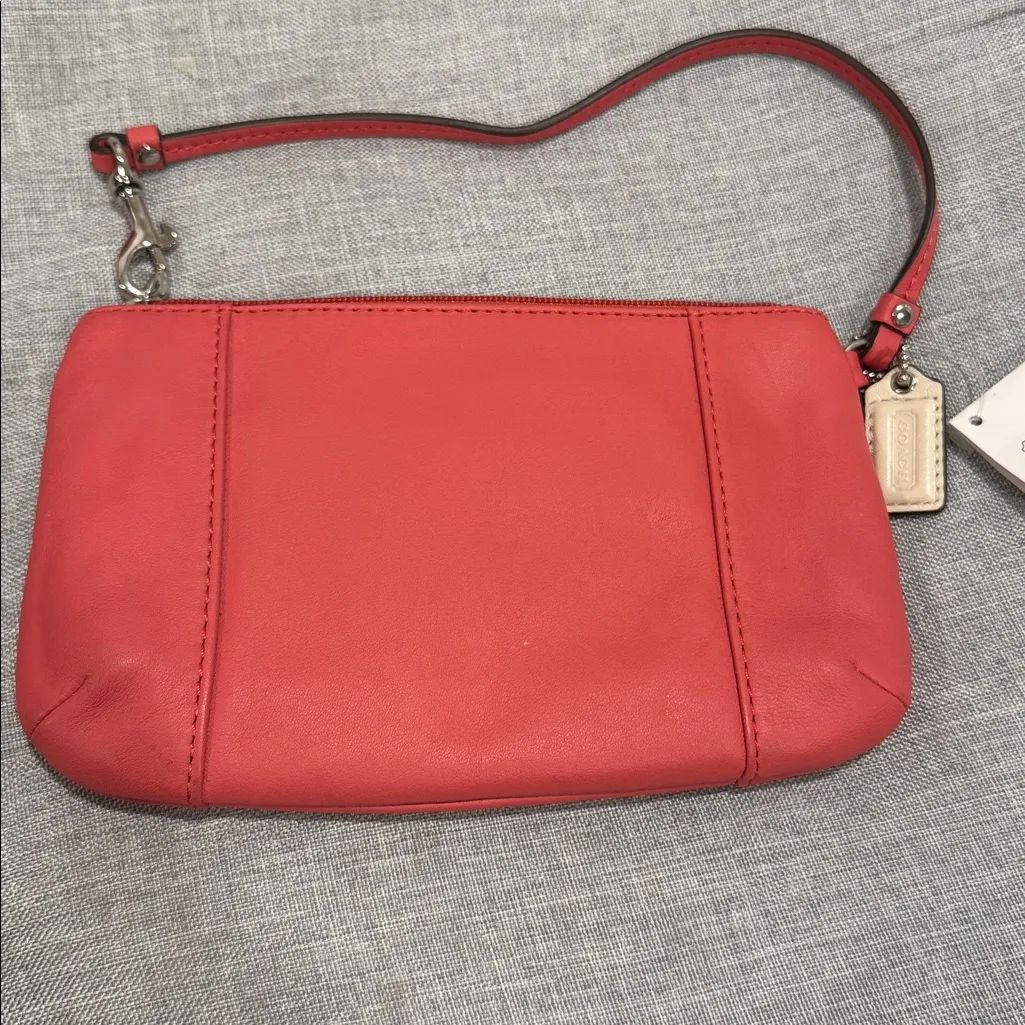 Coach Coral Leather Wristlet - Image 2