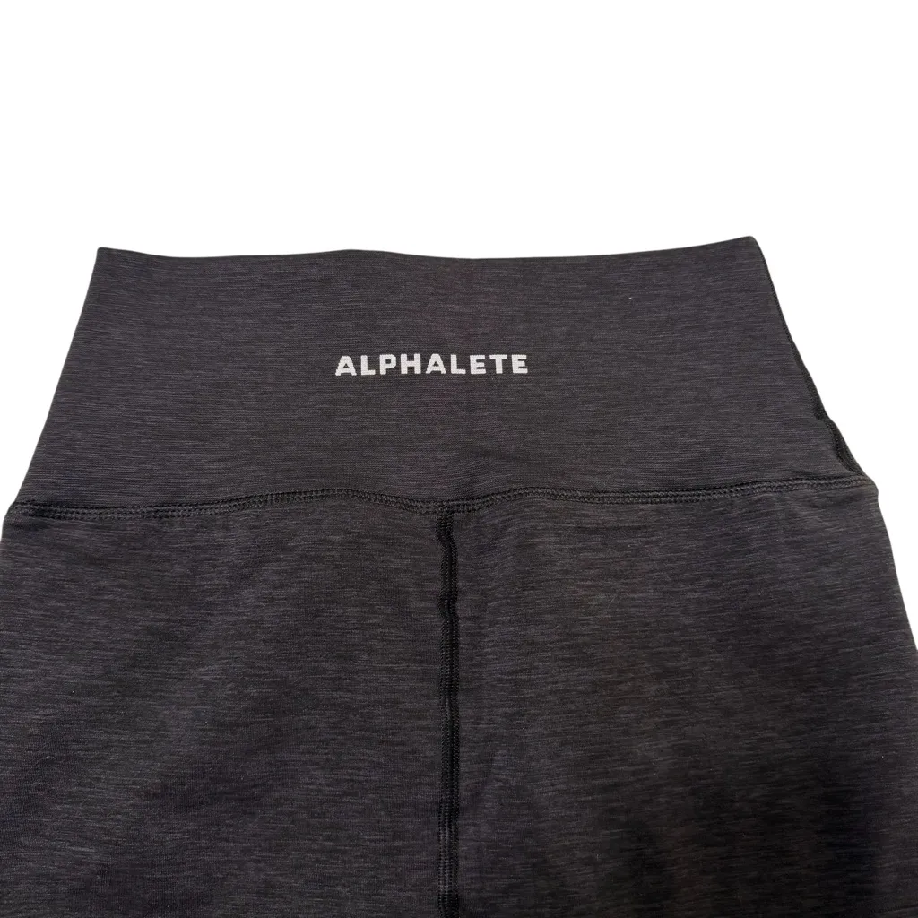 Alphalete Women’s Size M OG Revival Leggings Black Marl High Rise Gym Baddie NEW - Image 4