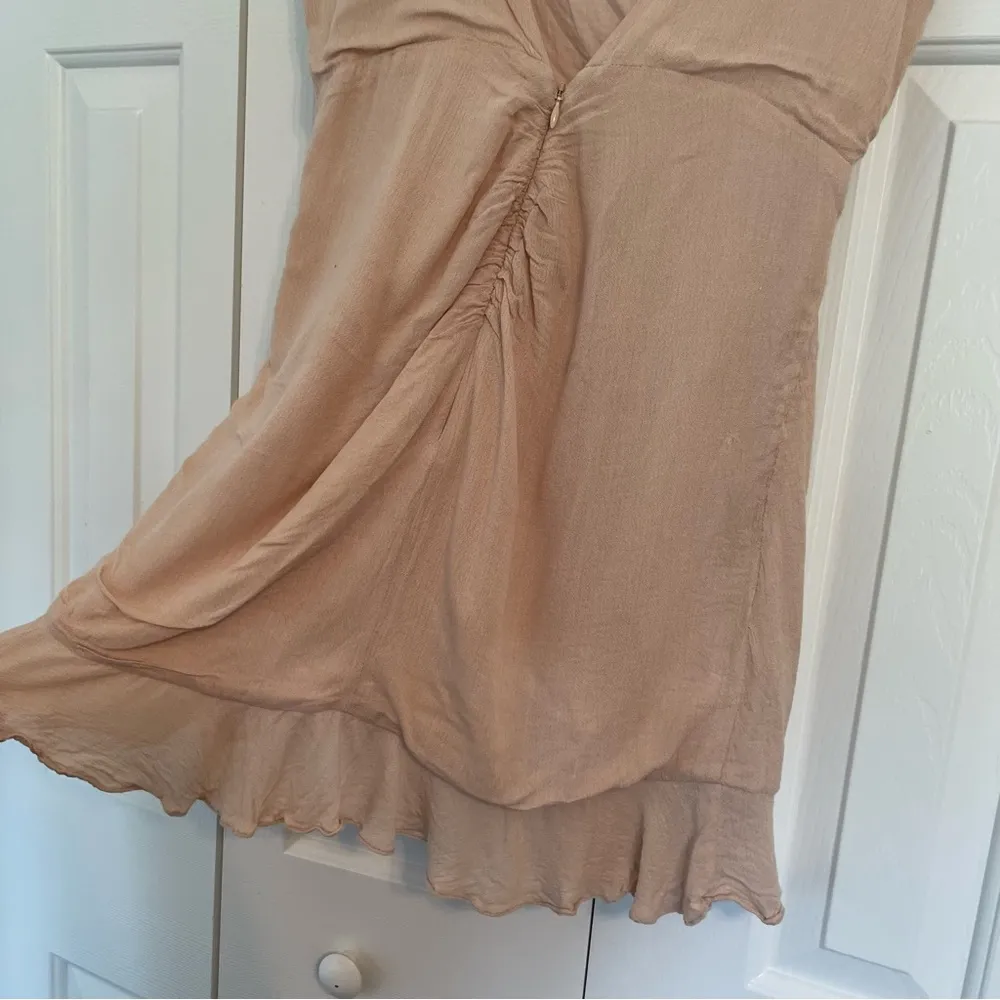 Lovers + Friends Nat Mini Dress Sz Medium Sand Beige - Image 9