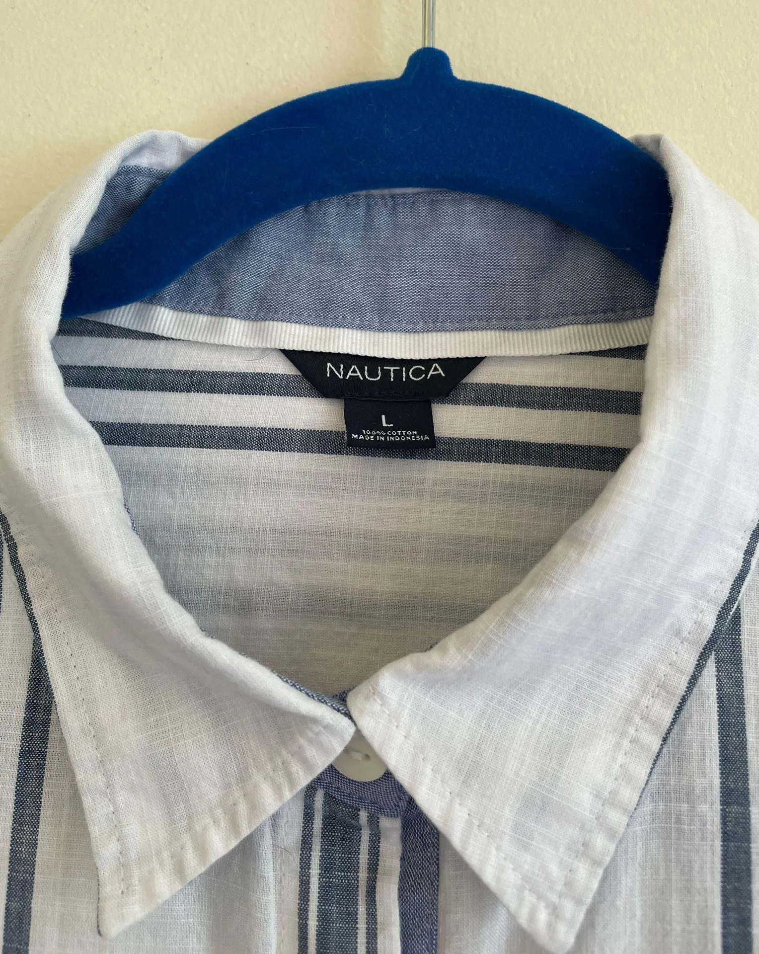 White Striped Button Down Top - Image 7