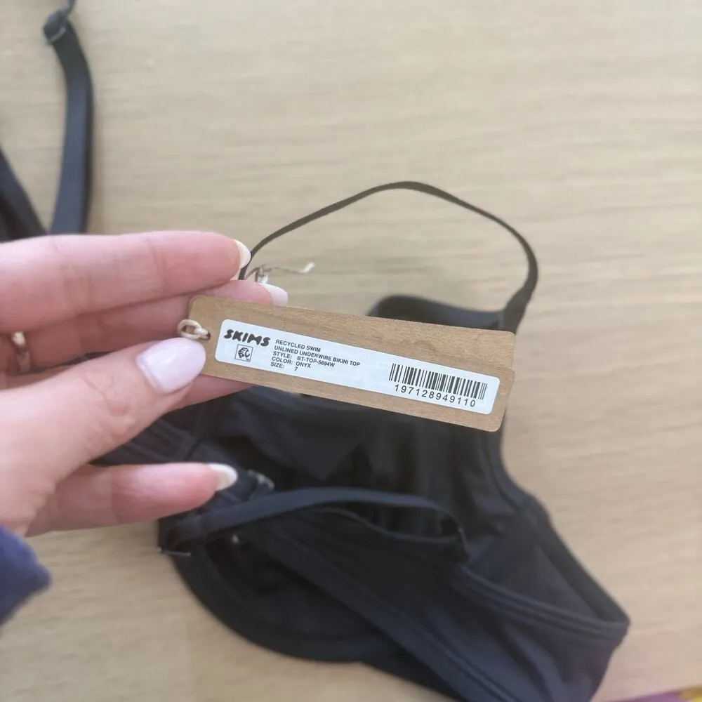 Skims Swim Cocoa Shaping Unlined Underwire Bikini Top, Size 7 NWT X1234 - Image 4