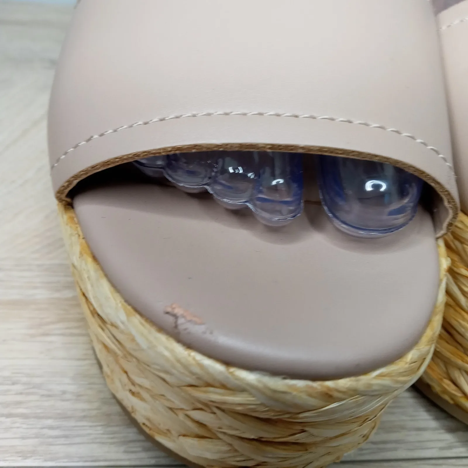 Marc Fisher Sandals Womens Lite Latte Platform Espadrille Burain Wedge Size 7.5M - Image 4