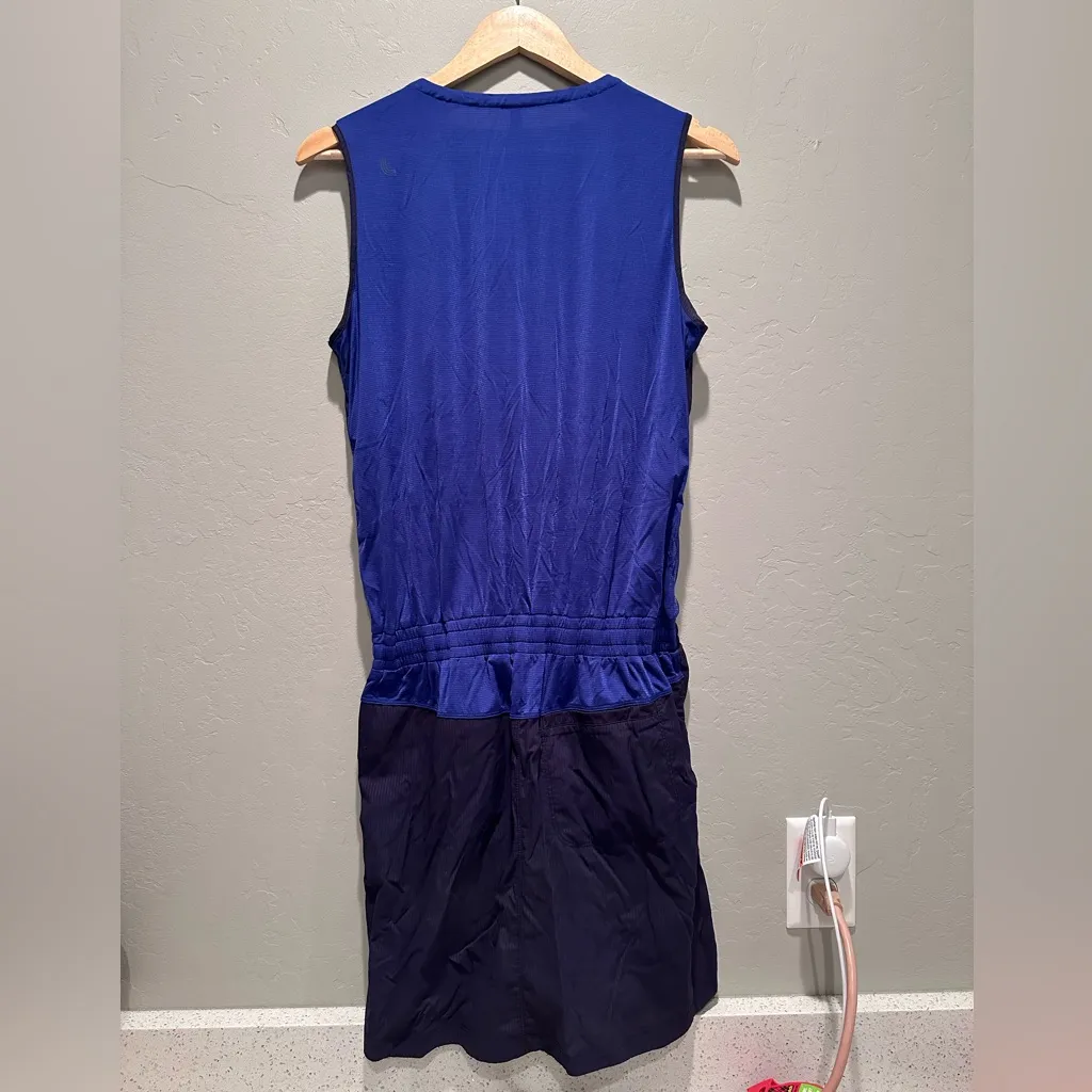 Lole Marina Blue Active Mini Dress Sleeveless UPF Stretch Quick‎ Dry Medium - Image 3