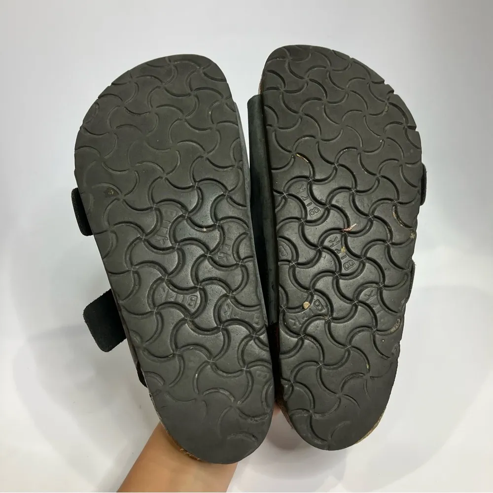 Birkenstock Milano black leather sandals casual trendy womens size 37 / 6 - Image 7