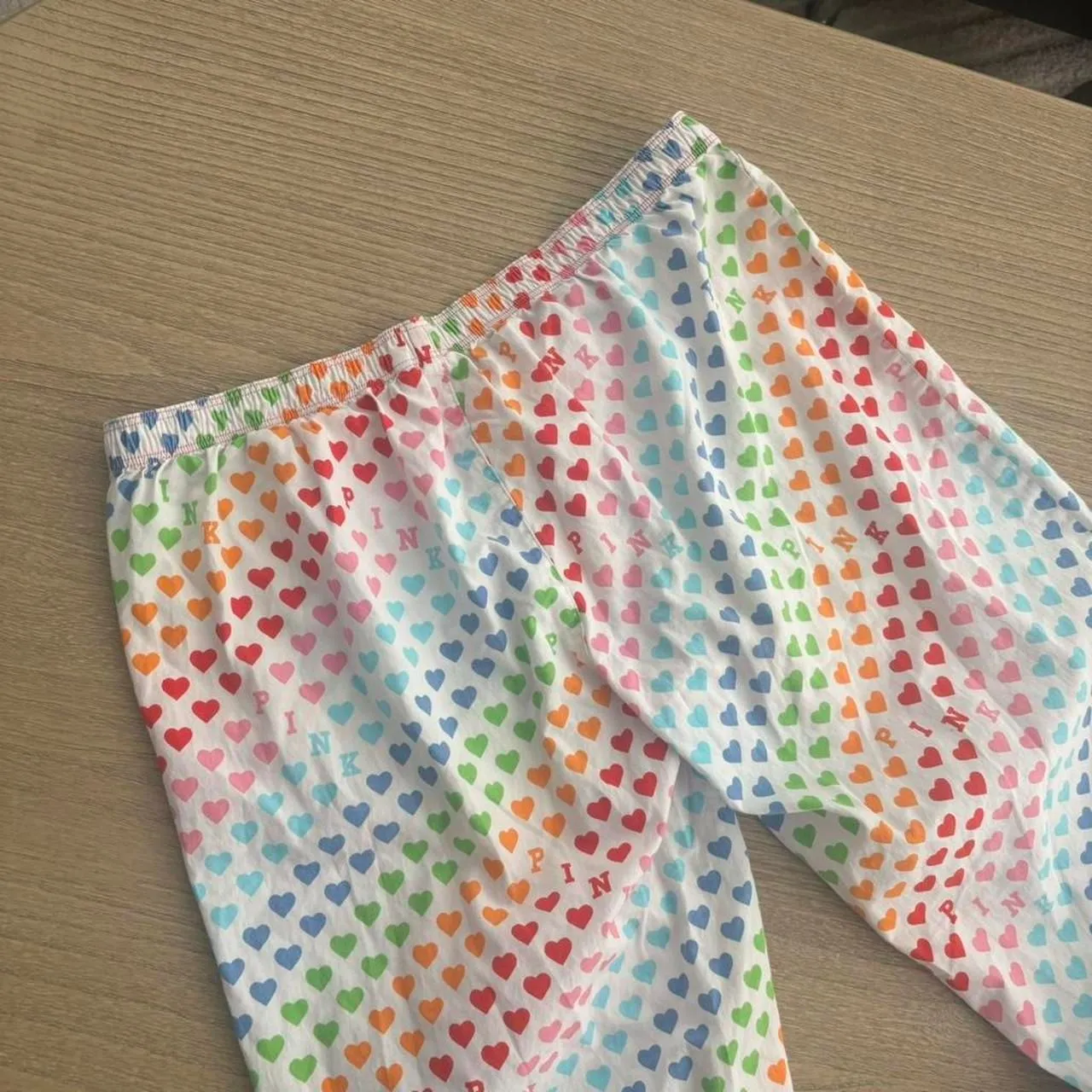 Victoria Secret Pink Colorful Heart Y2K Low Waisted Pajama Pants XS - Image 7