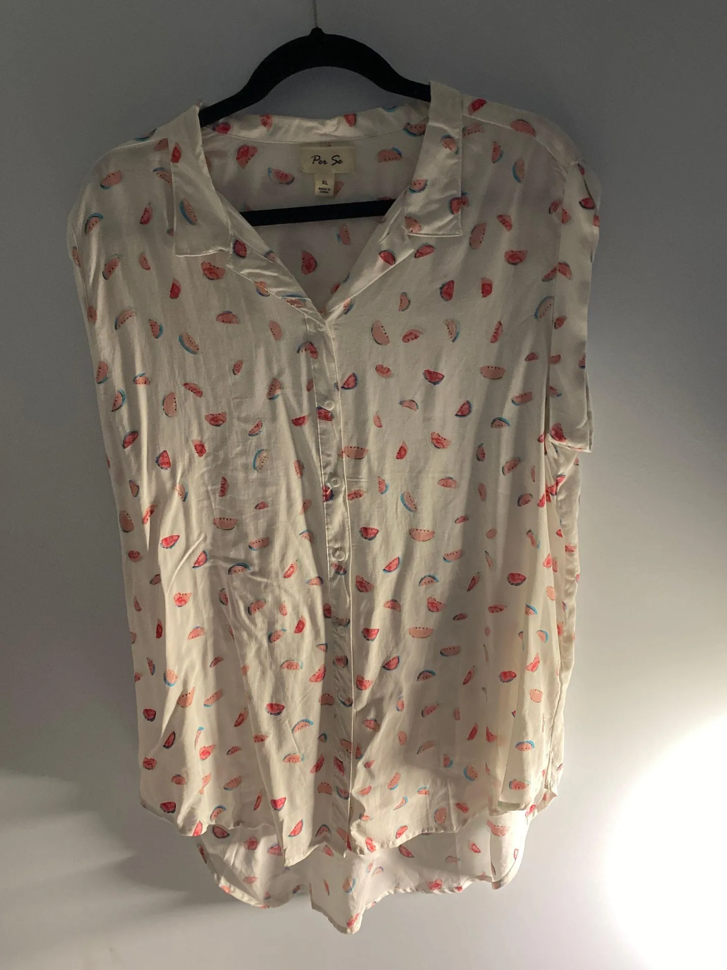 Per Se Watermelon Pattern Collared Shirt - Image 2