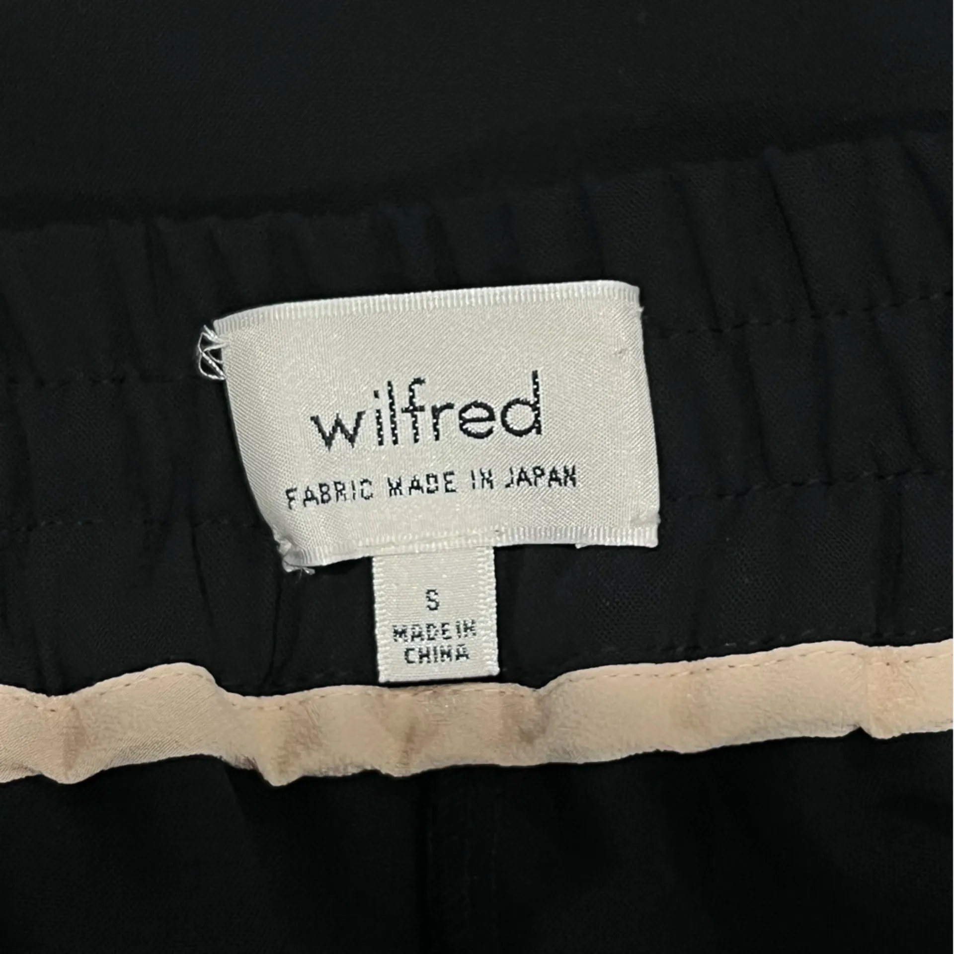 Wilfred Aritzia Buffon Crepe Jogger Pants Black Small Pull On Elastic Waist - Image 7