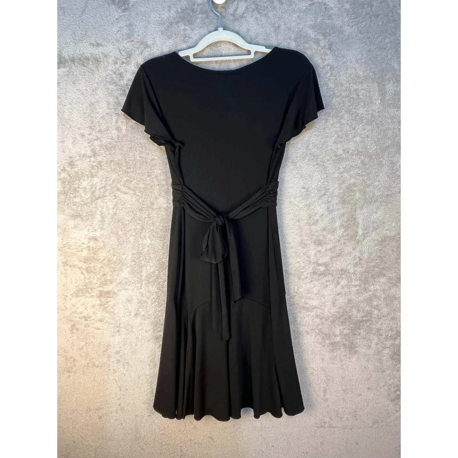 Y2K VTG Babydoll Dress Medium Black Flounce Sleeve Whimsigoth Gilmore Girls - Image 4