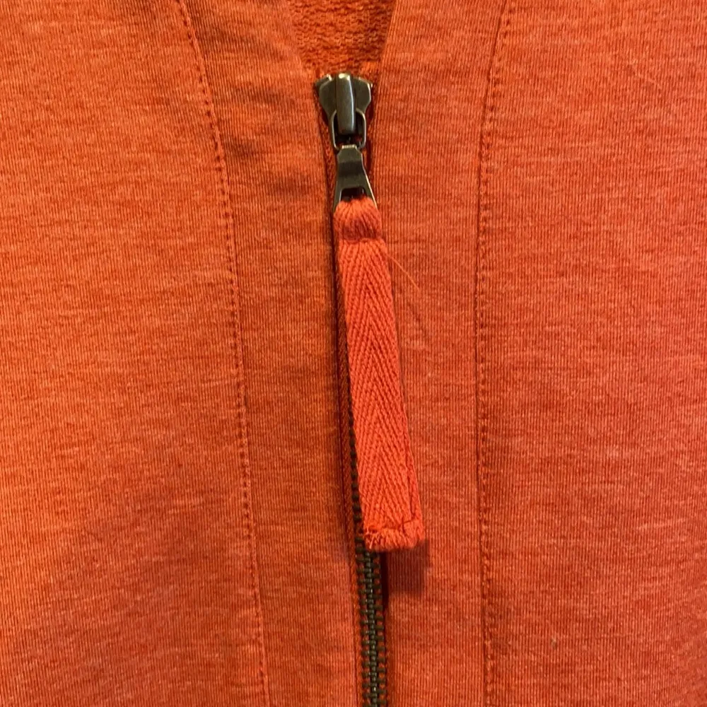 LOGO Lounge by Lori Goldstein Zip front cardigan lace back Medium coral full zip - Image 5