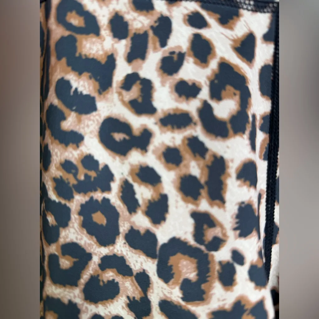Veronica Beard x Bandier Women’s Leopard Print High-Rise Active Leggings Sz XL - Image 2