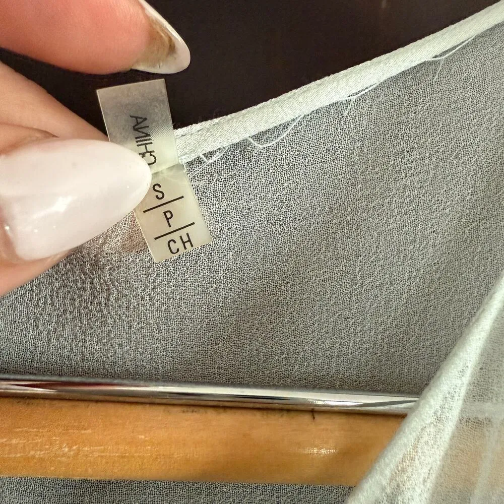 ELIE TAHARI | Sea Foam Green Silk Chiffon Sheer Drawstring Waist Swim Cover Up - Image 7