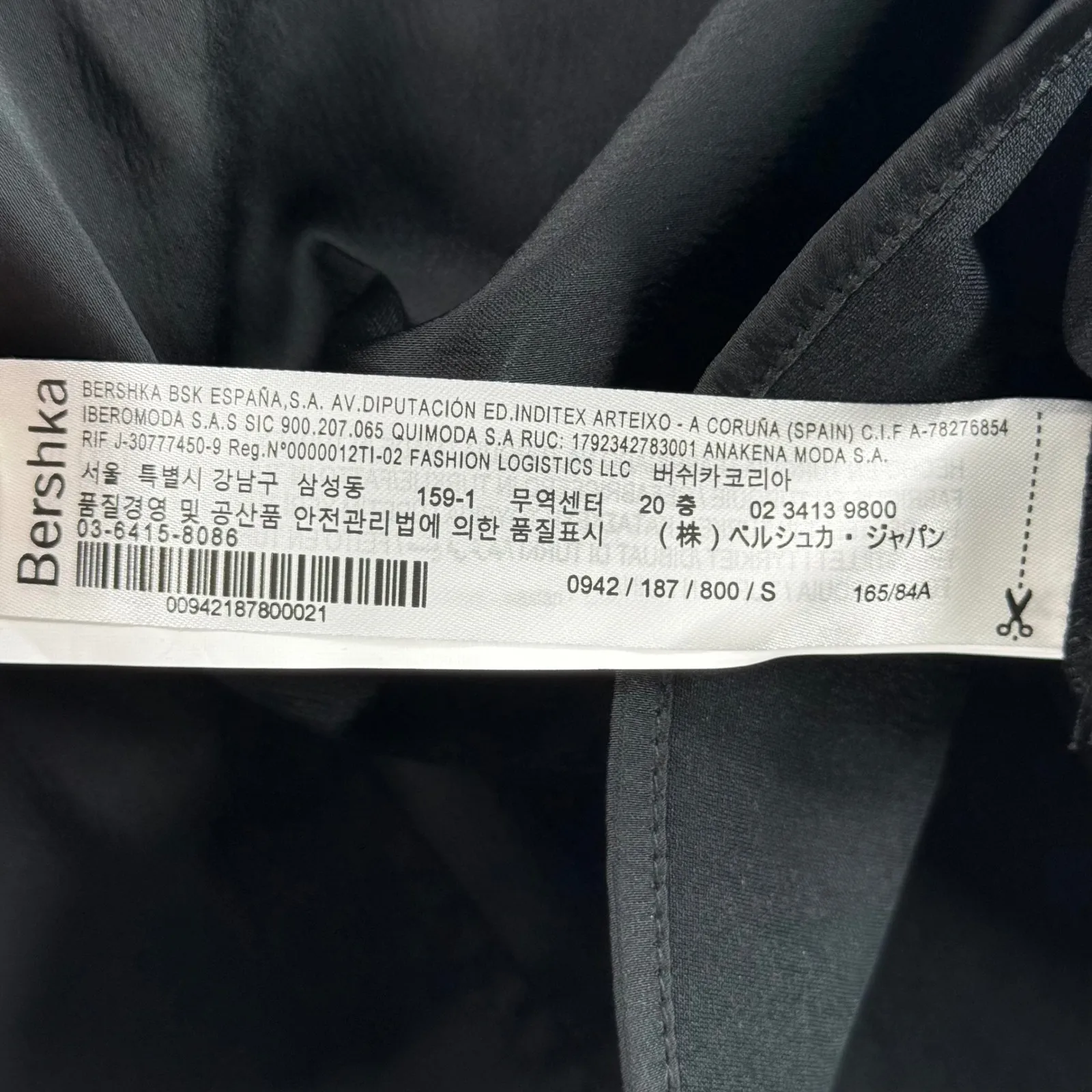 Bershka Mini Dress Satin‎ Tie Front Party Cocktail Dress Black Size S - Image 7