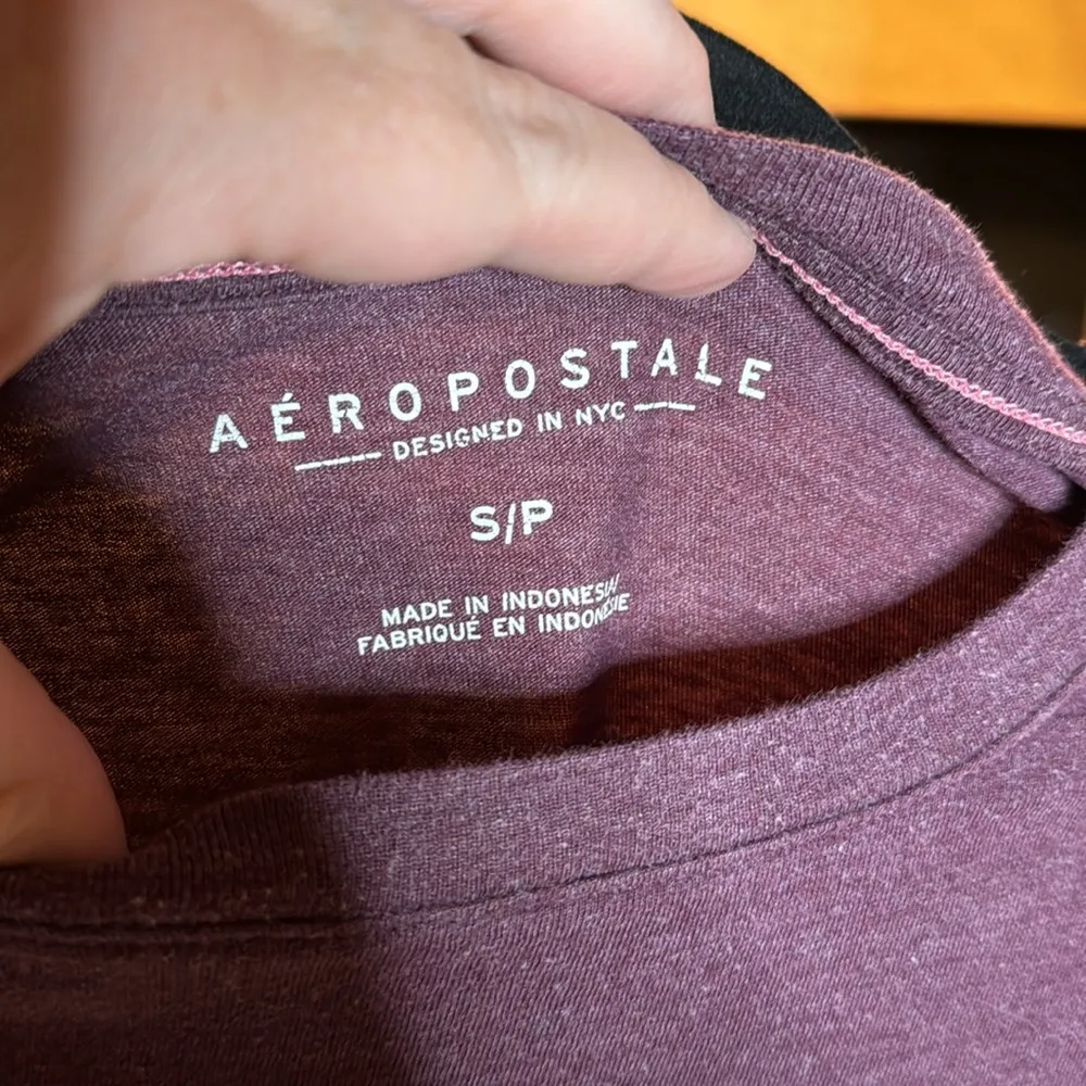 Aeropostale Aero NYC Purple Cap Sleeve Tee Size Small - Image 3